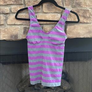 NWOT Striped Purple and Gray Tank Top